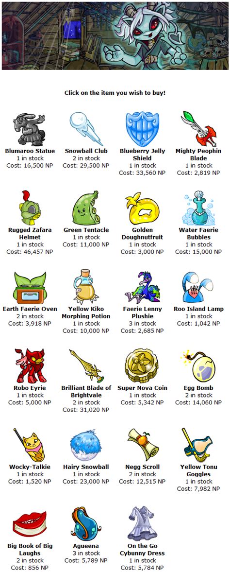 Item database neopets - We would like to show you a description here but the site won’t allow us.
